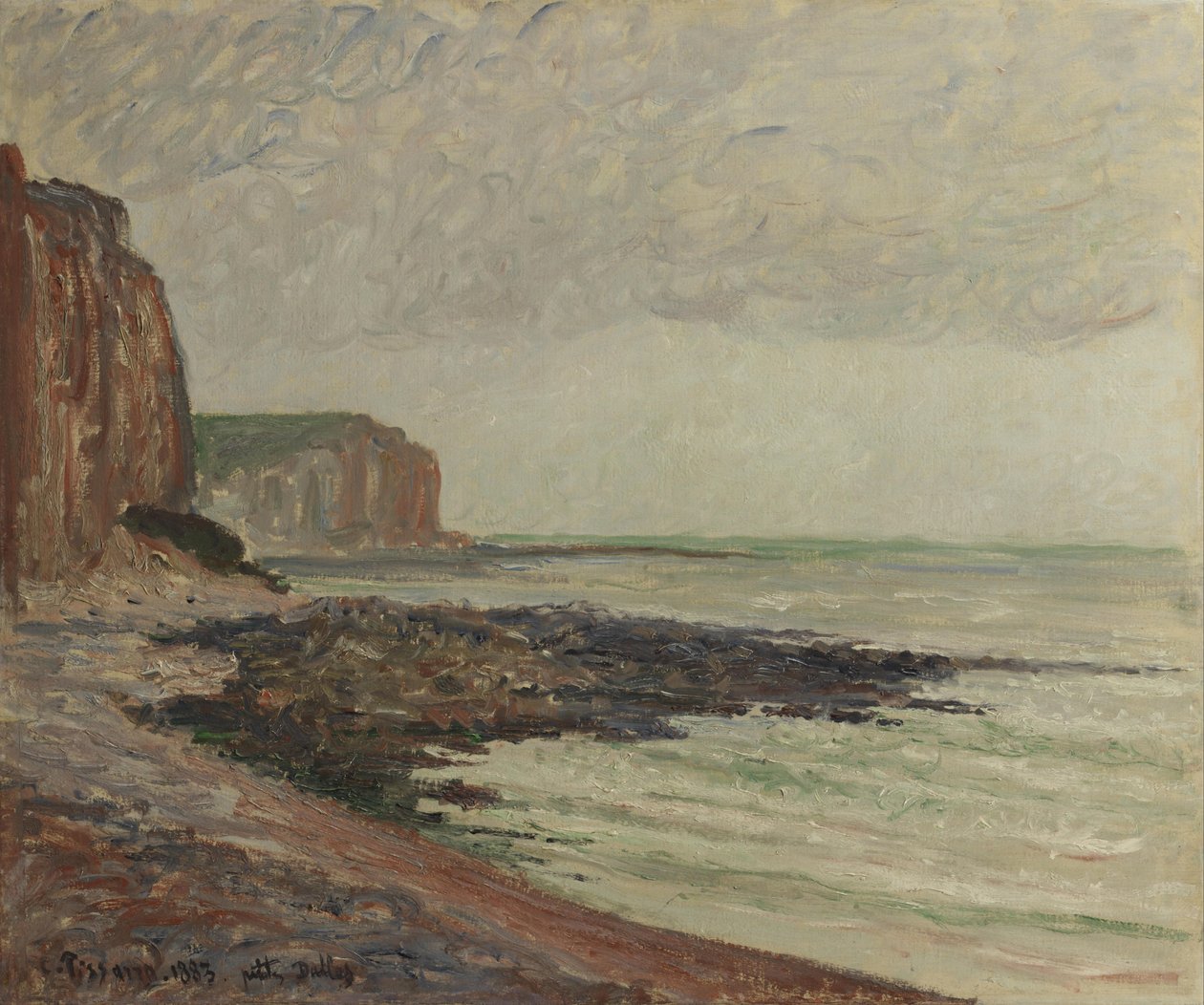 Cliffs at Petites-Dalles av Camille Jacob Pissarro