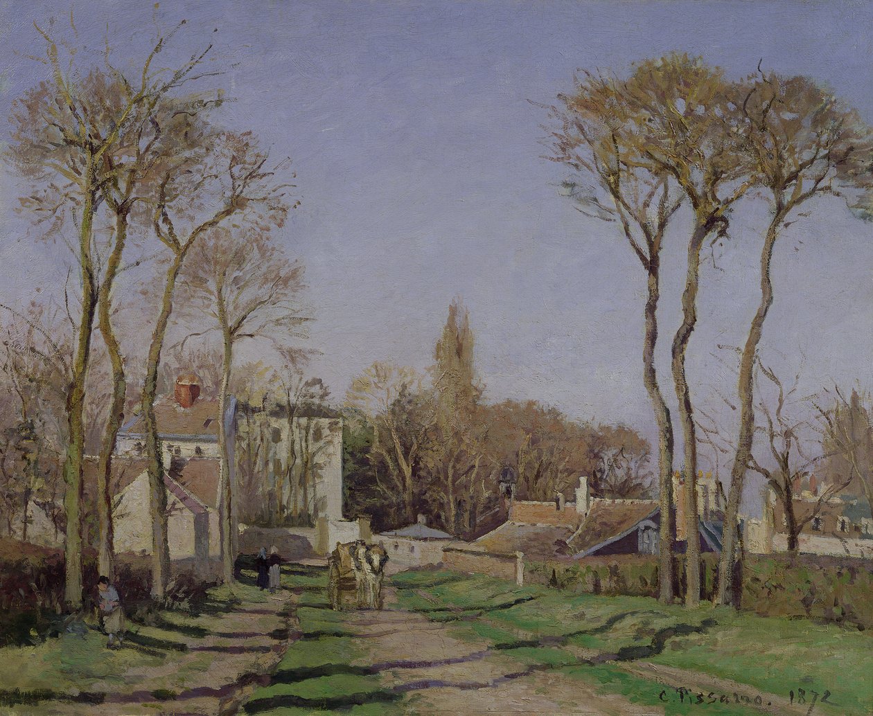 Ulufale i le Nuu o Voisins, Yvelines, 1872 swed av Camille Jacob Pissarro