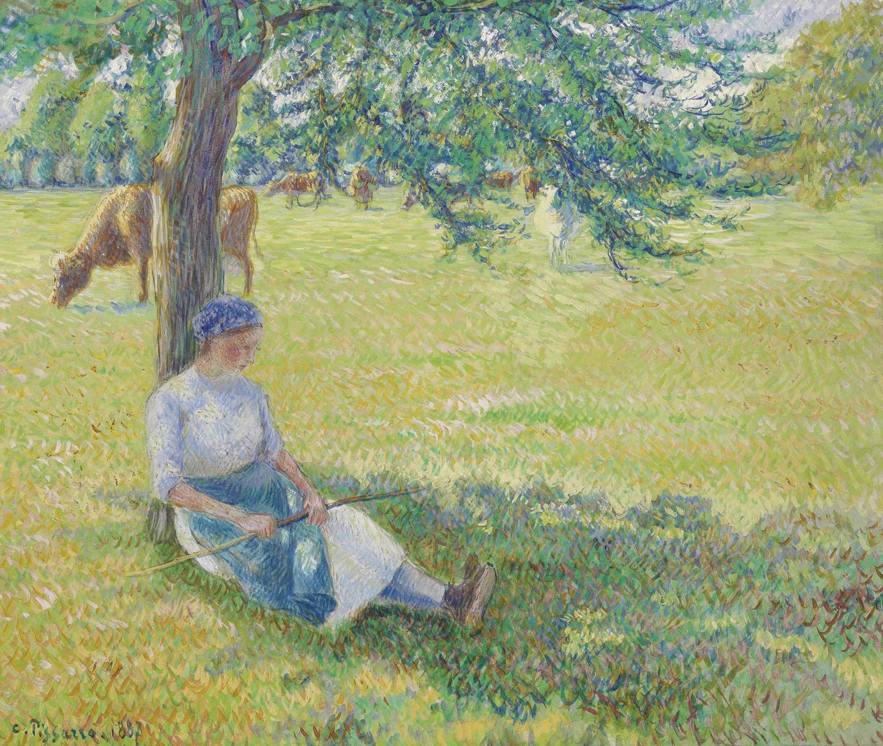 Gardeuse de vaches, Eragny  av Camille Jacob Pissarro