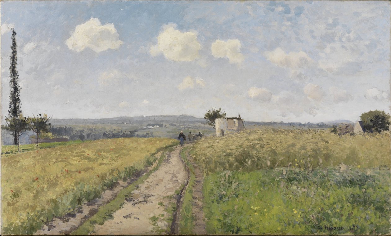 June Morning at Pontoise  av Camille Jacob Pissarro