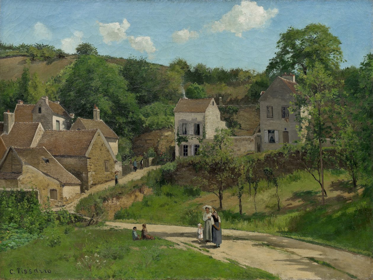 LHermitage à Pontoise av Camille Jacob Pissarro