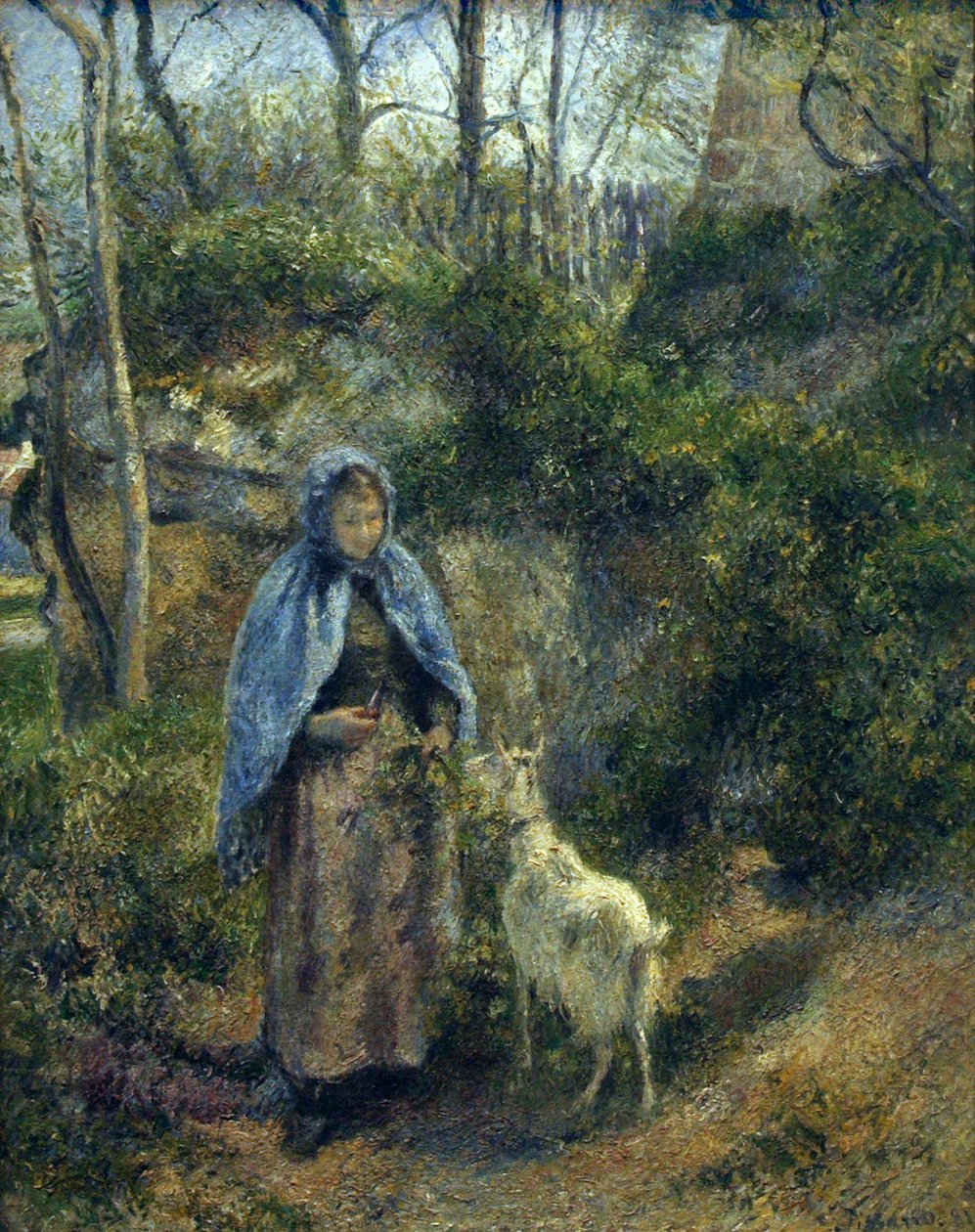 La Gardeuse de chèvre av Camille Jacob Pissarro