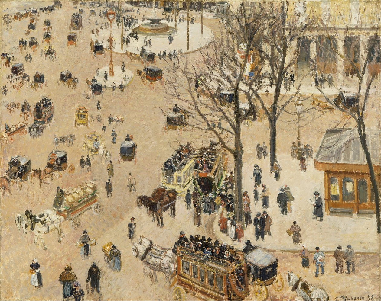 La Place due Théâtre Français av Camille Jacob Pissarro