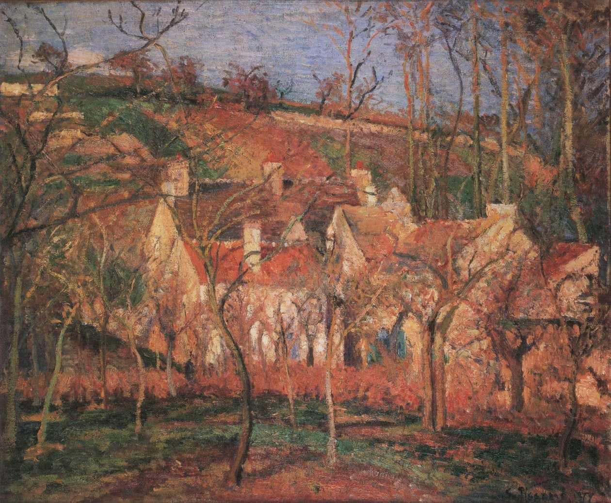 La Verger, Côtes Saint-Denis à Pontoise av Camille Jacob Pissarro