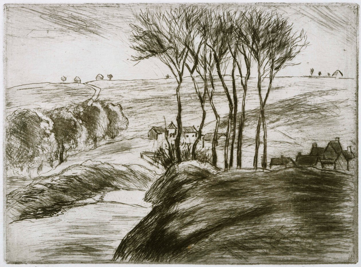 Landscape Near Osny  av Camille Jacob Pissarro