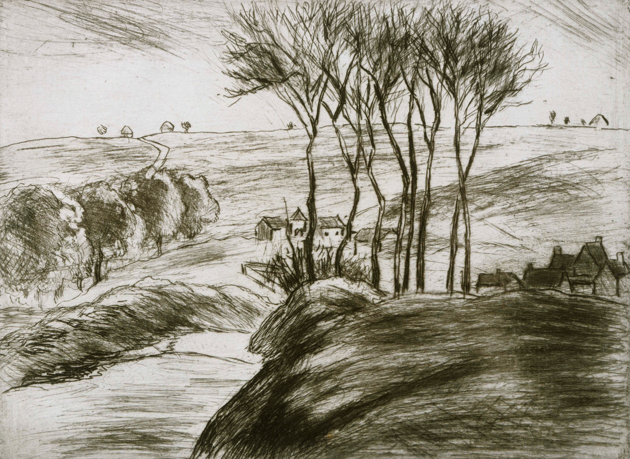 Landskap Nära Osny (State II) av Camille Jacob Pissarro