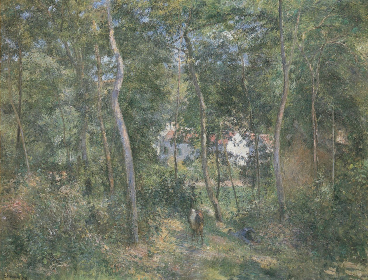 Le Fond de L´Hermitage av Camille Jacob Pissarro