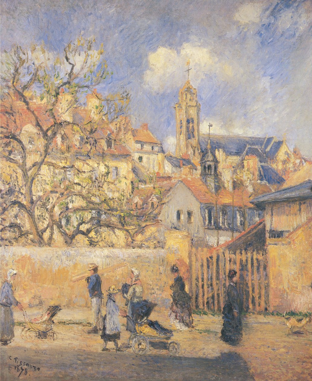 Le Parc aux Charette, Pontoise av Camille Jacob Pissarro