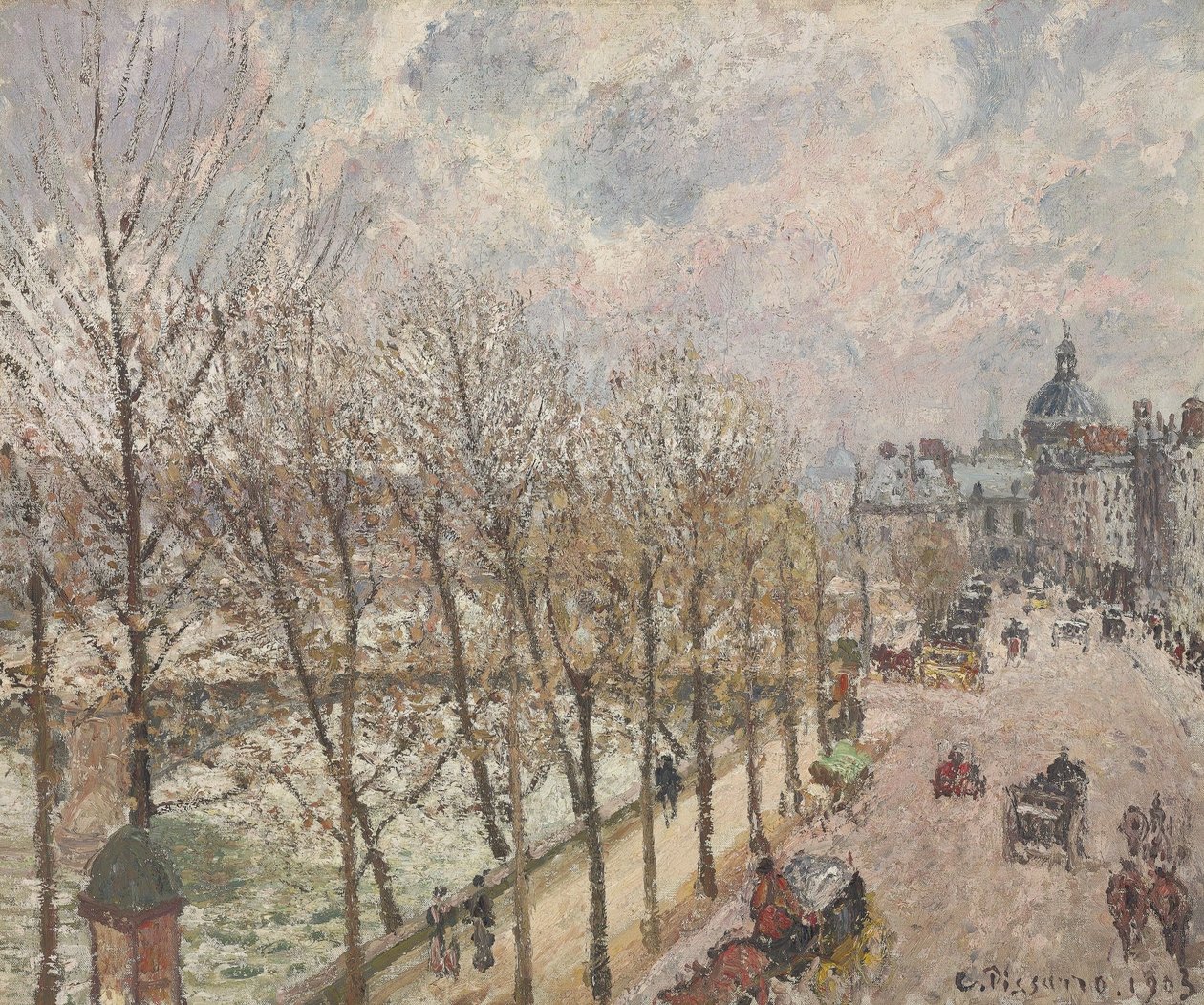Quai Malaquais och institutet av Camille Jacob Pissarro
