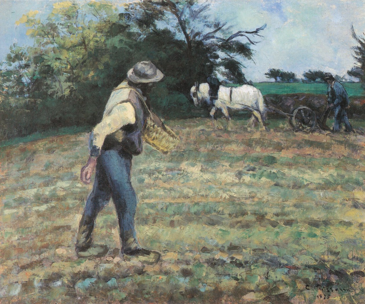 Le Semeur, Montfoucault  av Camille Jacob Pissarro