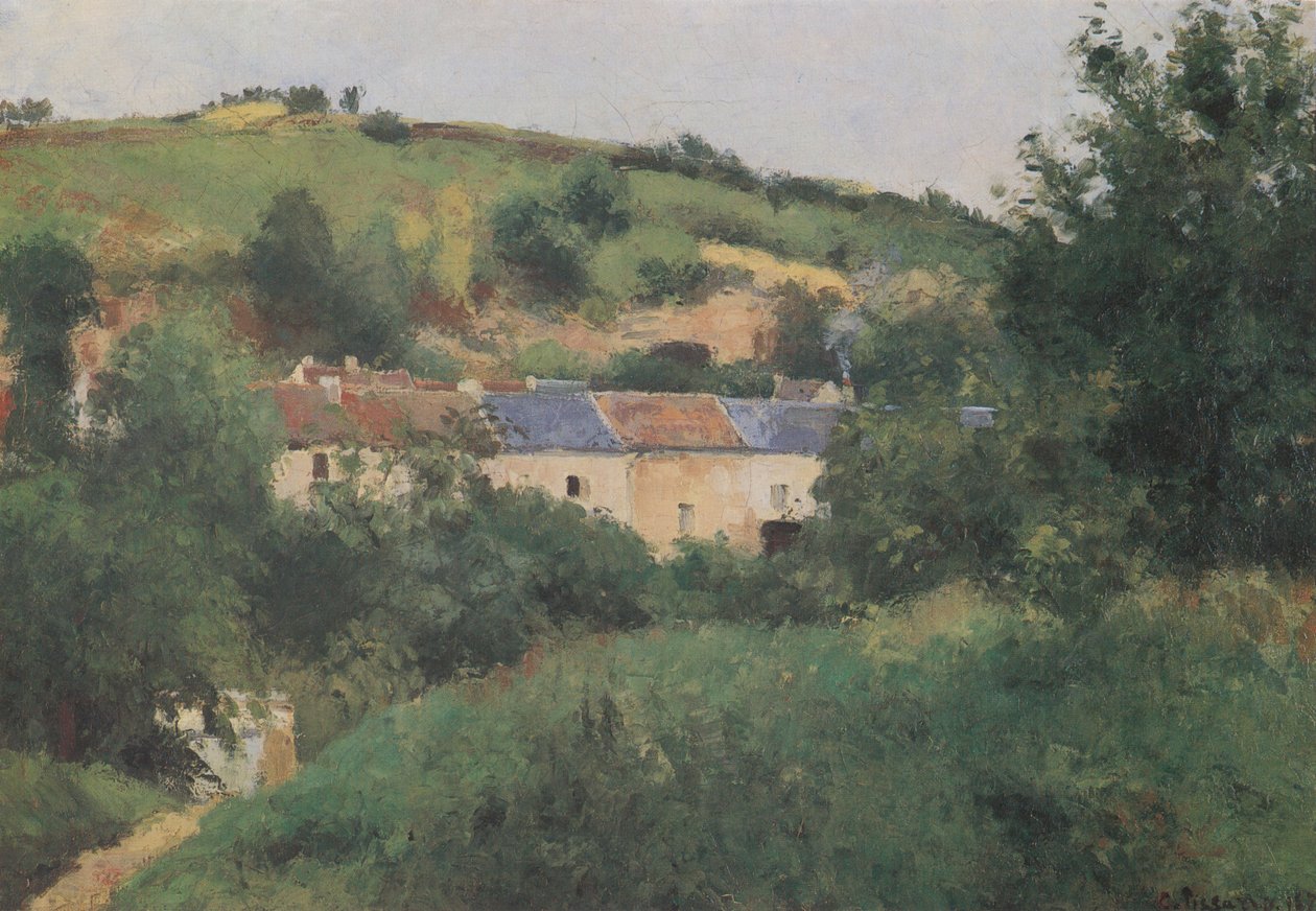Le Sentier du village av Camille Jacob Pissarro