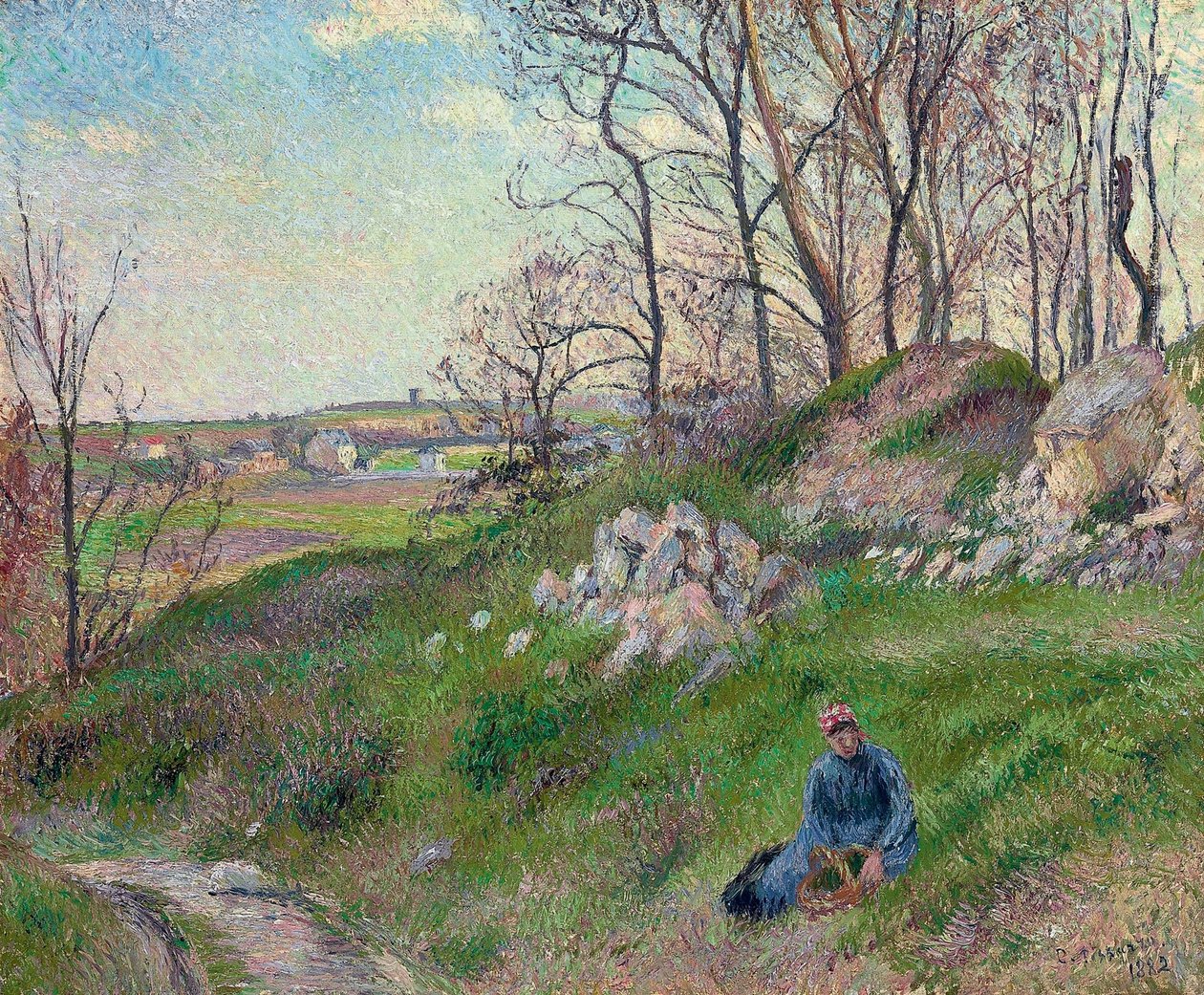 Les carrières du Chou, Pontoise  av Camille Jacob Pissarro