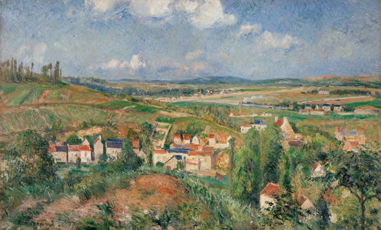 Lhermitage på sommaren, Pontoise av Camille Jacob Pissarro