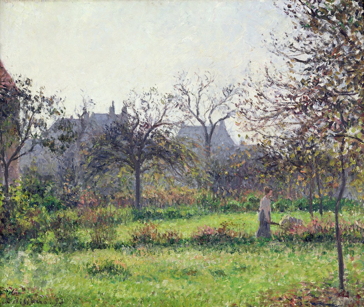 Morgensol, efterår, Eragny, 1897 swed av Camille Jacob Pissarro