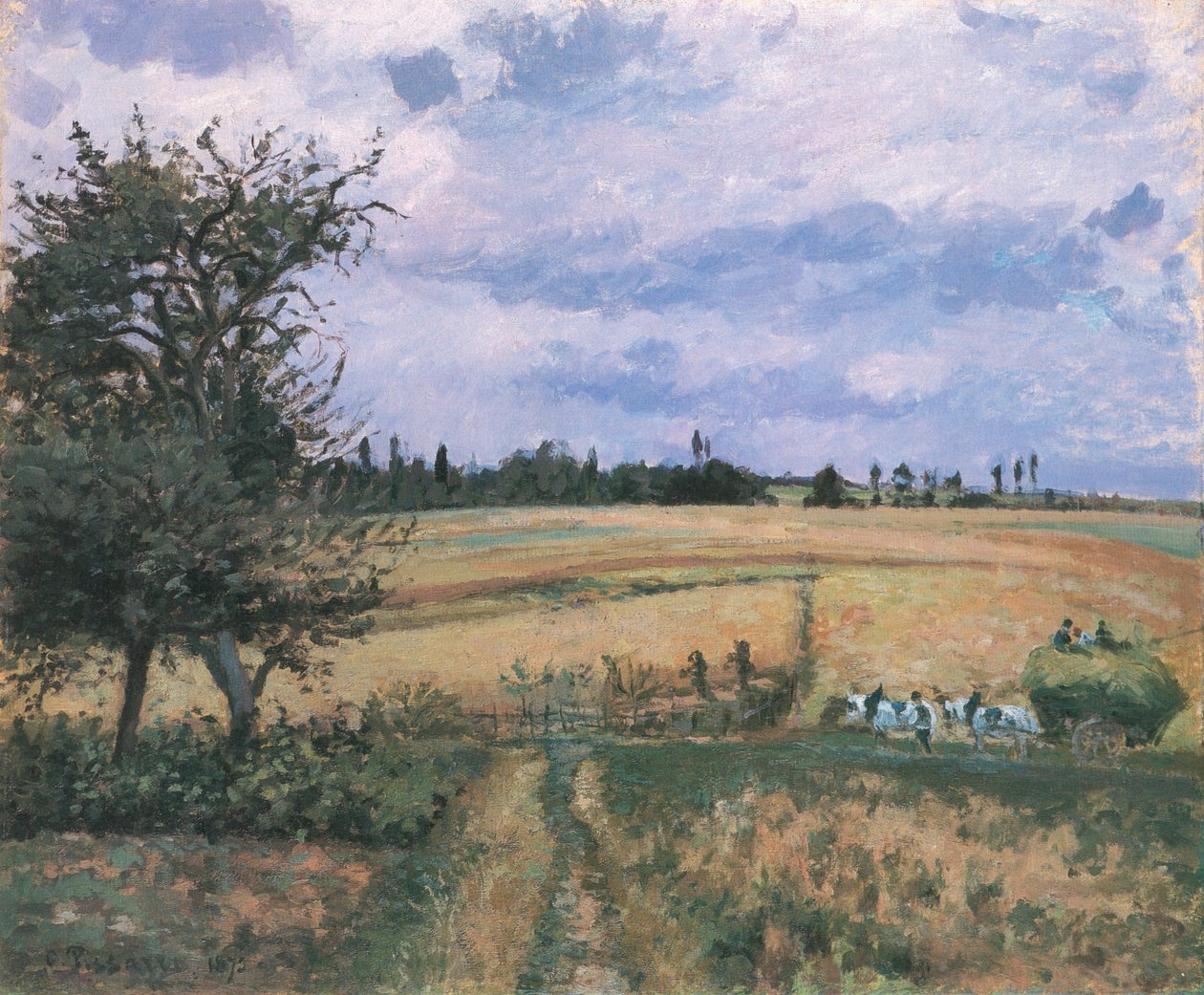 Paysage à Pontoise av Camille Jacob Pissarro