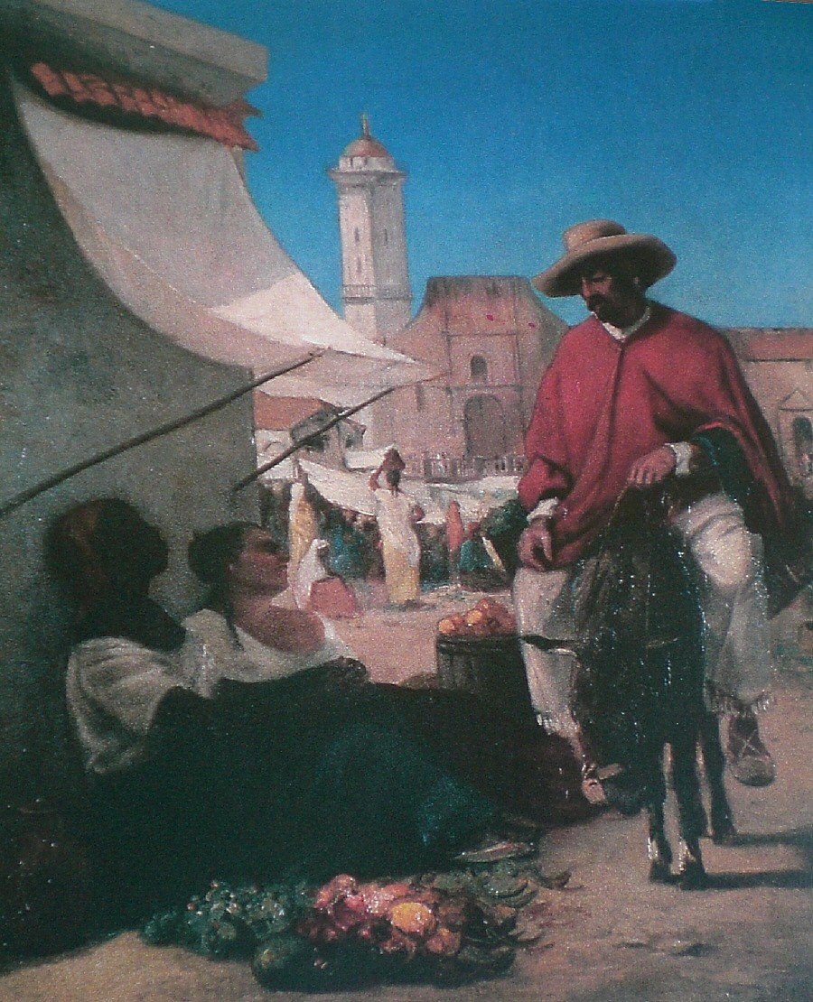 Plaza Mayor av Camille Jacob Pissarro