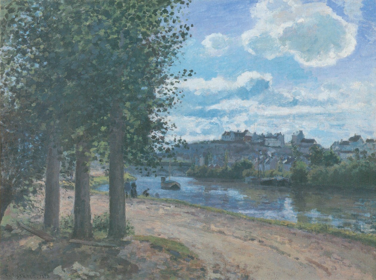 Pontoise, Bords de l´Oise av Camille Jacob Pissarro