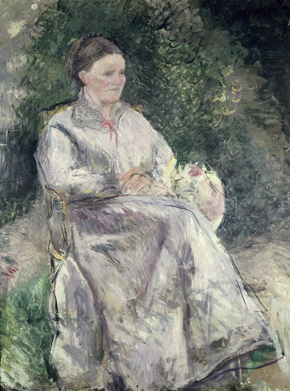Porträtt av Julie Velay, Konstnärens fru, c.1874 av Camille Jacob Pissarro