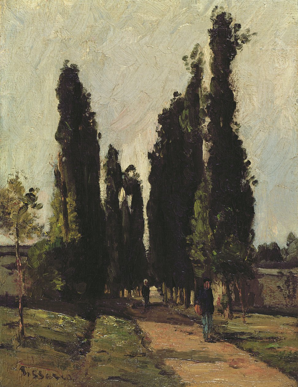 Vägen till Corots studio av Camille Jacob Pissarro