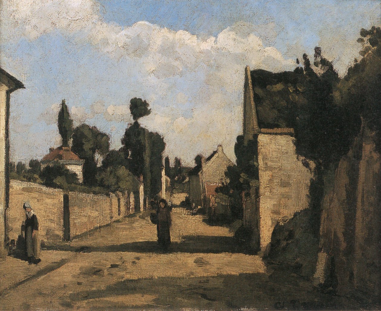 Rue L´Hermitage  av Camille Jacob Pissarro