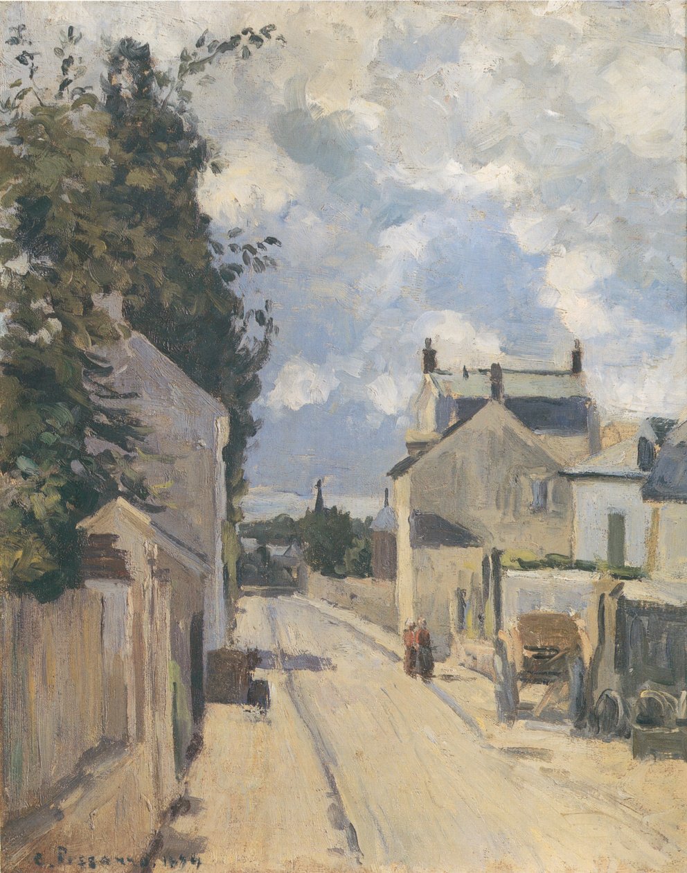 Rue de L´Hermitage Pontoise av Camille Jacob Pissarro