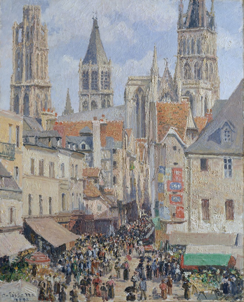 Rue de lÉpicerie av Camille Jacob Pissarro