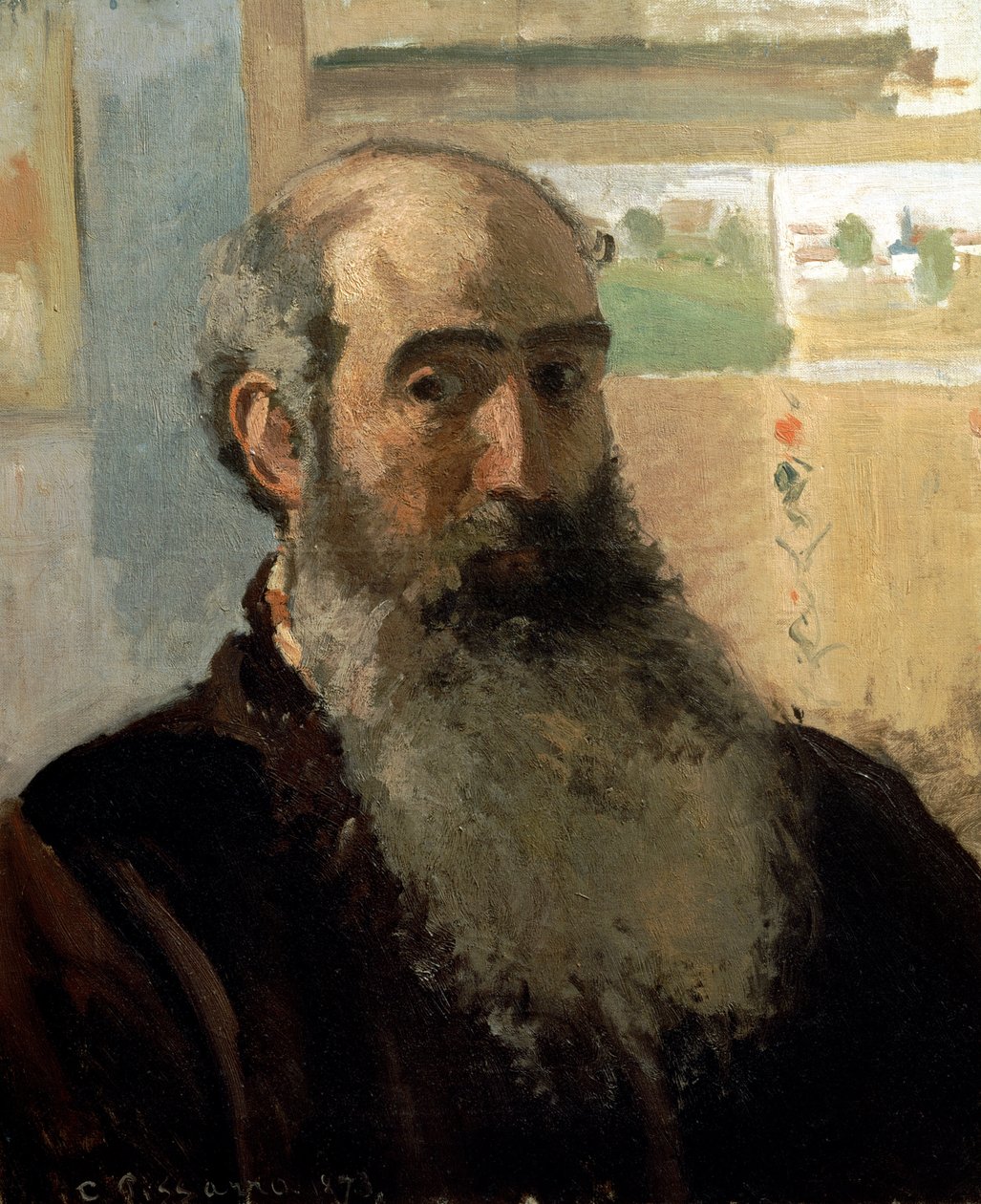 Selvportræt, svensker av Camille Jacob Pissarro