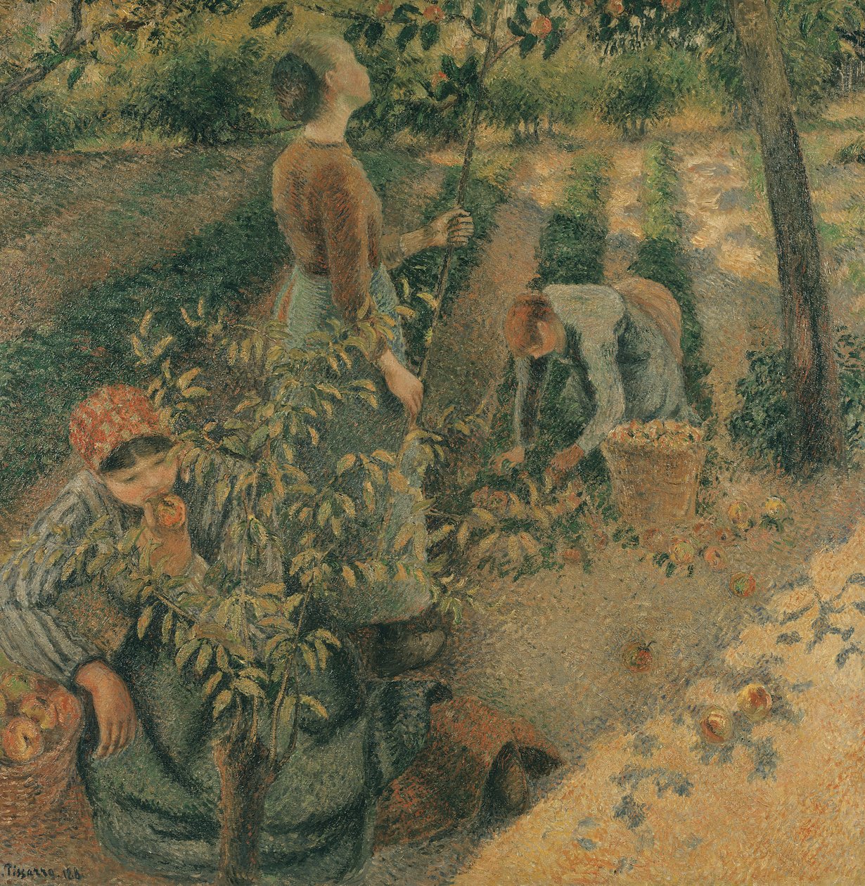 Äppelplockarna, 1886 av Camille Jacob Pissarro