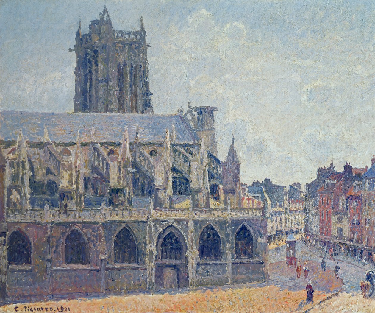Kyrkan St Jacques i Dieppe, 1901 av Camille Jacob Pissarro