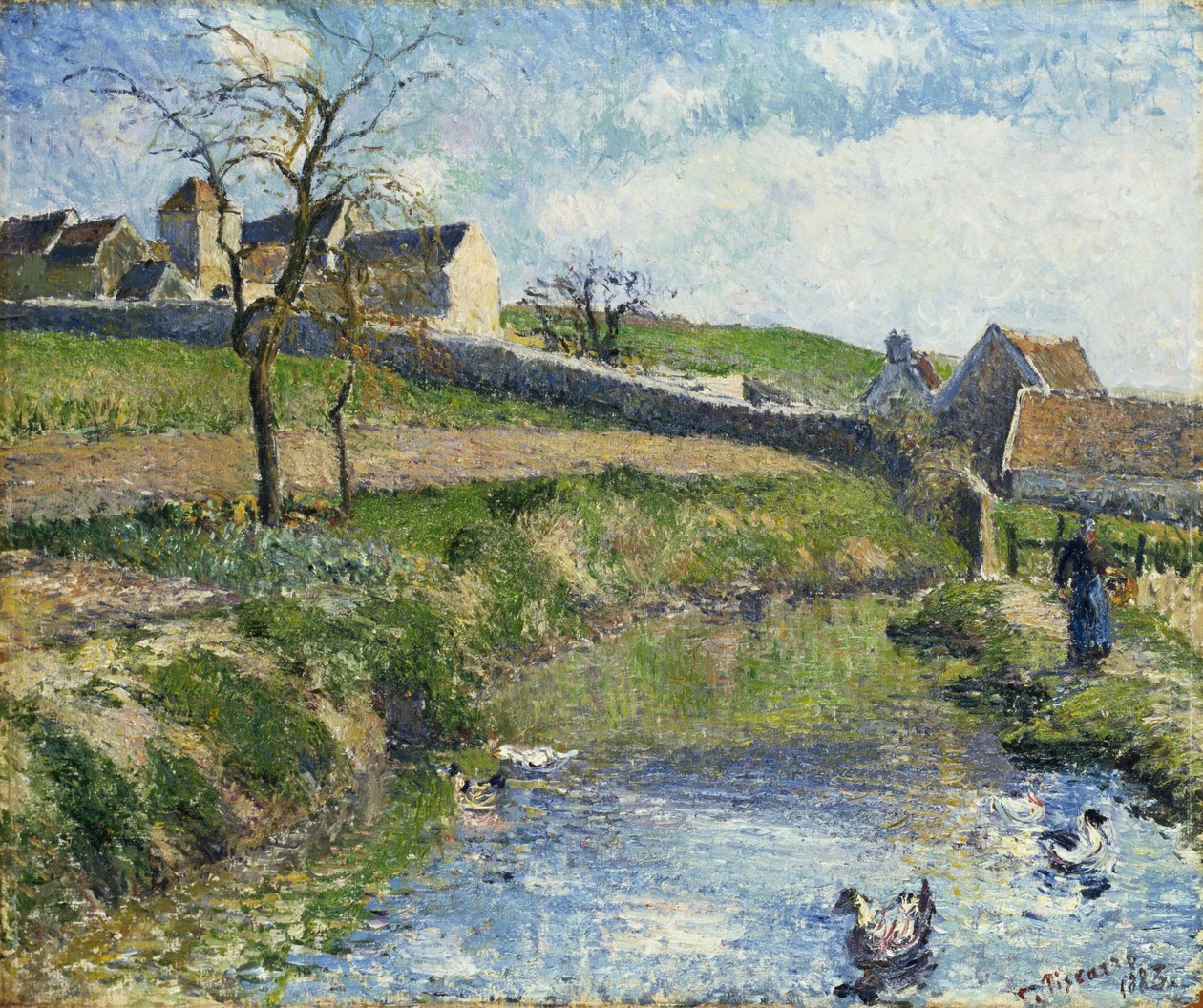 Gården i Osny, 1883 av Camille Jacob Pissarro