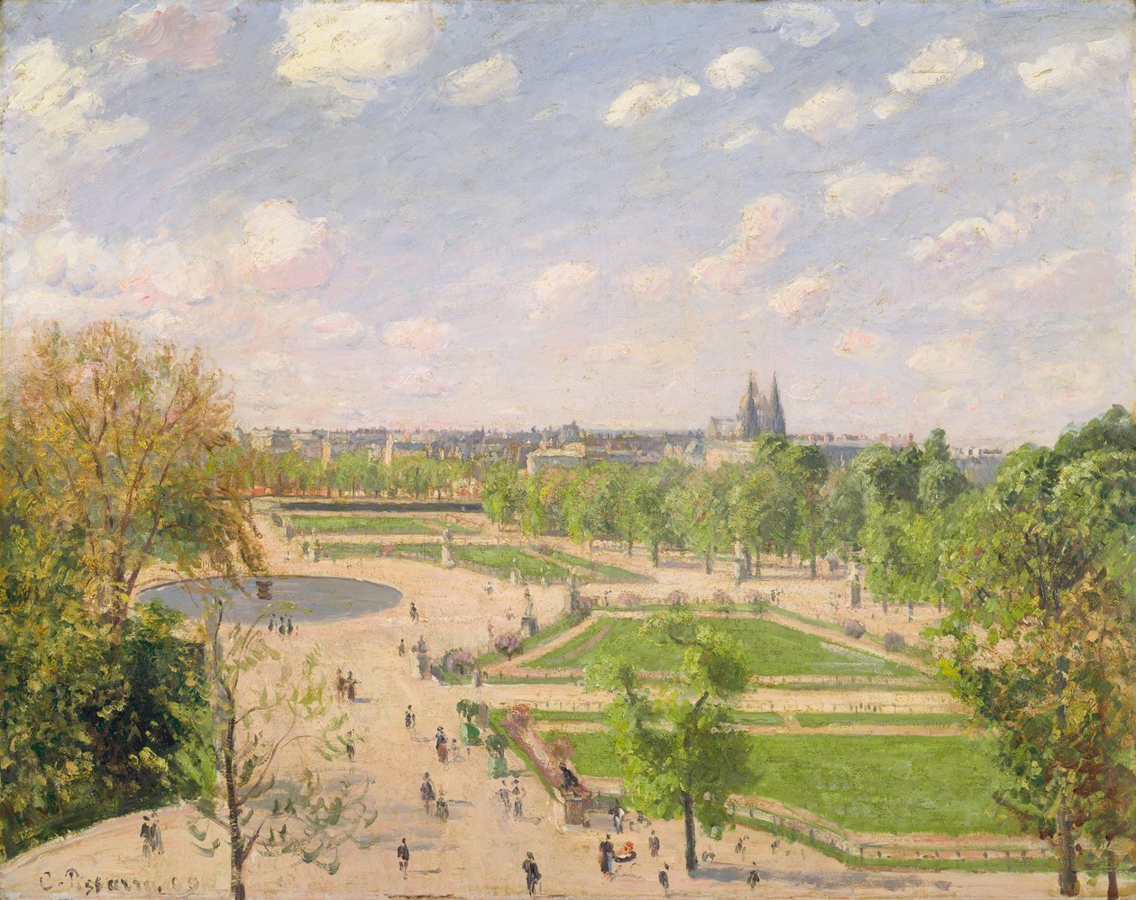 The Garden of the Tuileries on a Spring Morning av Camille Jacob Pissarro