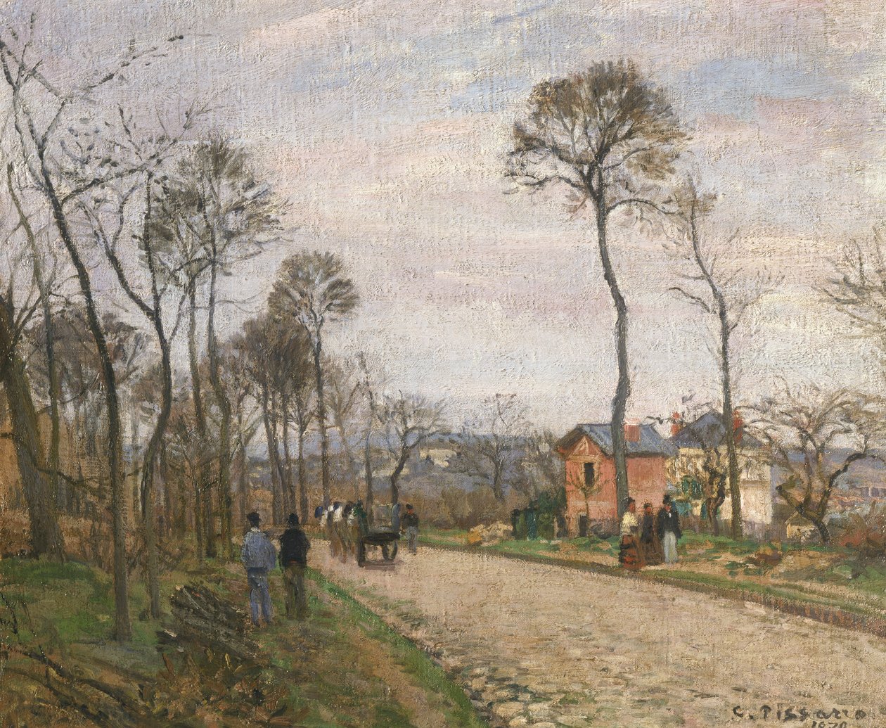 Vägen från Louveciennes, 1870 av Camille Jacob Pissarro