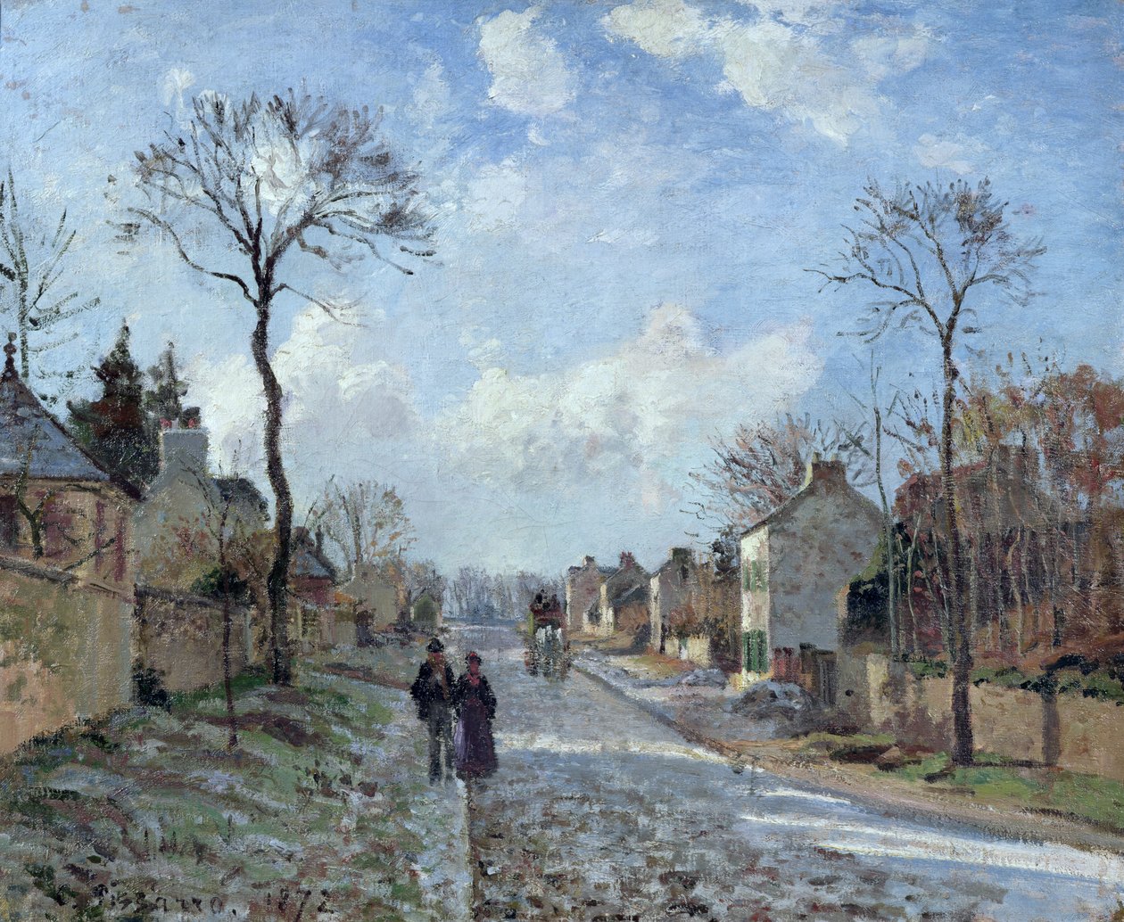 Vägen till Louveciennes, 1872 av Camille Jacob Pissarro