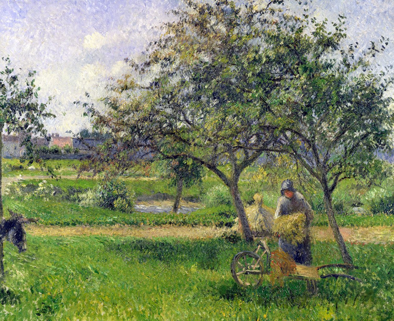 Skottkärran, fruktträdgård, ca 1881 av Camille Jacob Pissarro
