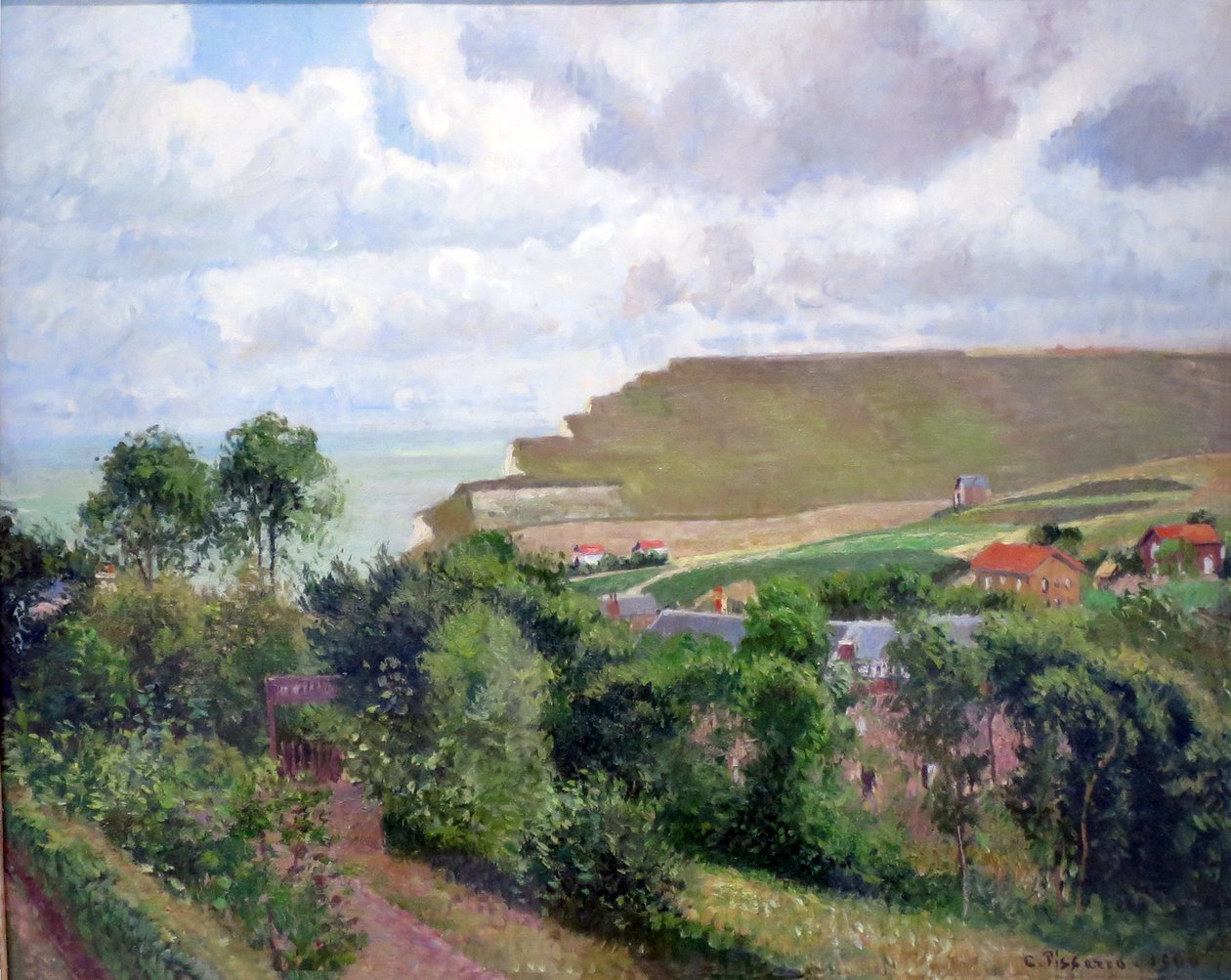 Vue de Berneval av Camille Jacob Pissarro