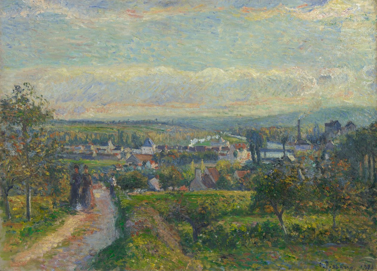 Utsikt över Saint-Ouen-lAumône av Camille Jacob Pissarro