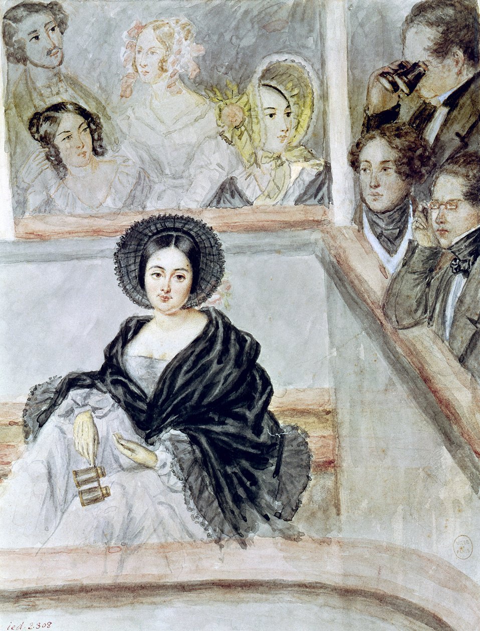 Marie Duplessis (1824-47) på Teatern av Camille Joseph Etienne Roqueplan