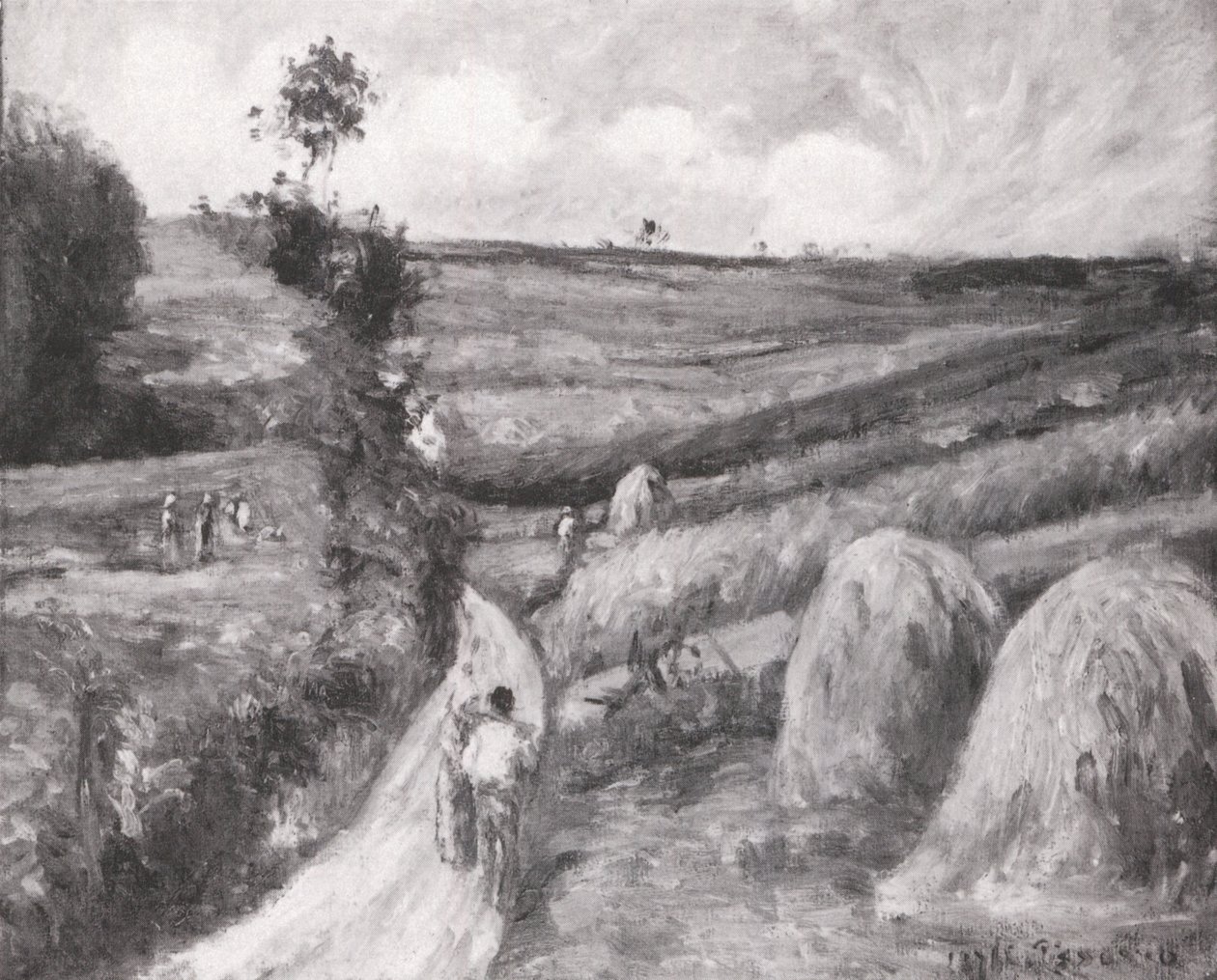 Uppåtriktad väg, nära Pontoise av Camille Jacob Pissarro