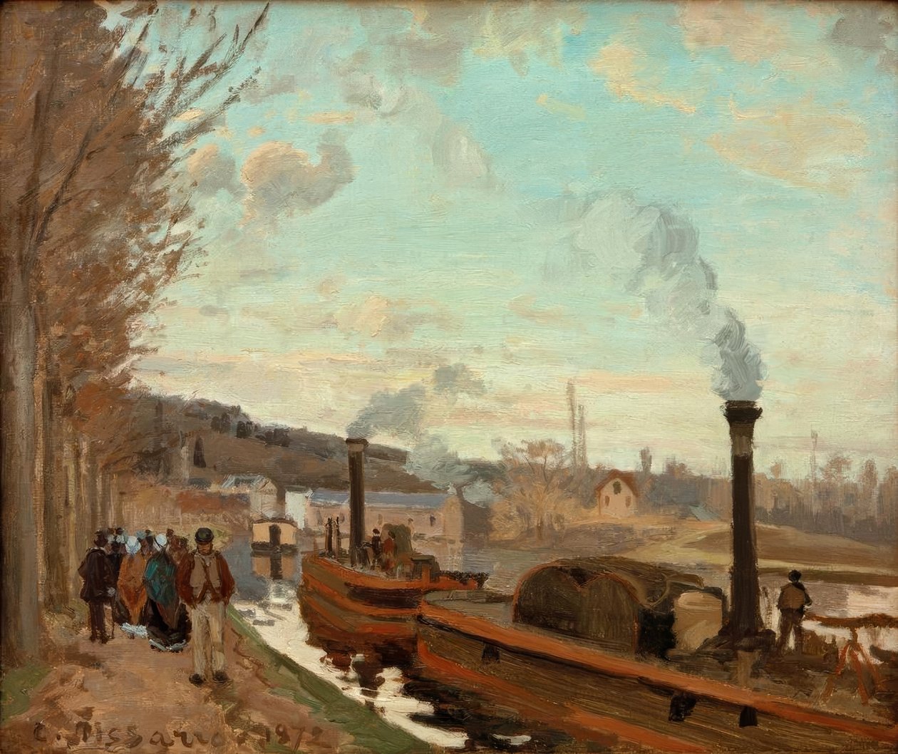 Seinen vid Port-Marly av Camille Jacob Pissarro