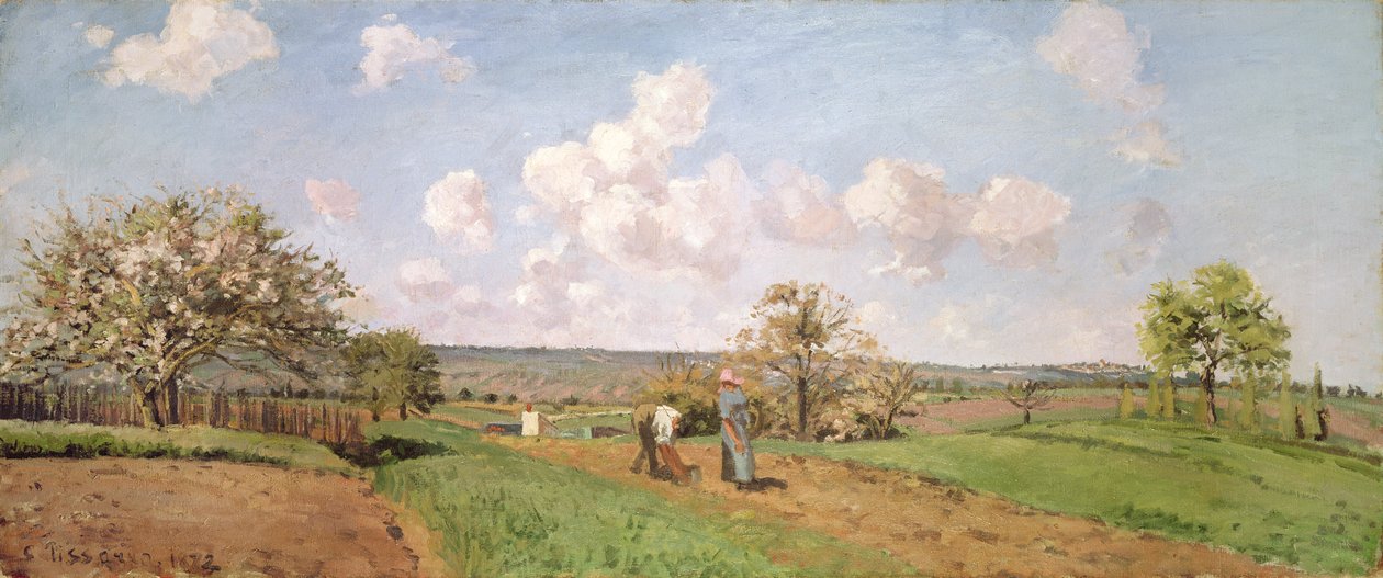 "På fälten", 1872 av Camille Jacob Pissarro