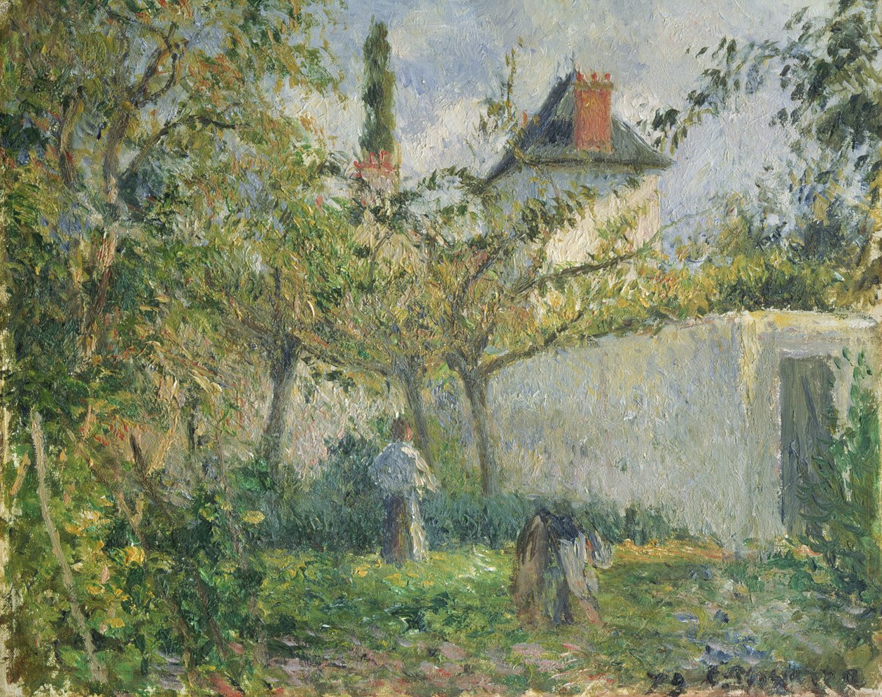 Köksträdgård och fruktträdgård, Pontoise, 1878 av Camille Jacob Pissarro