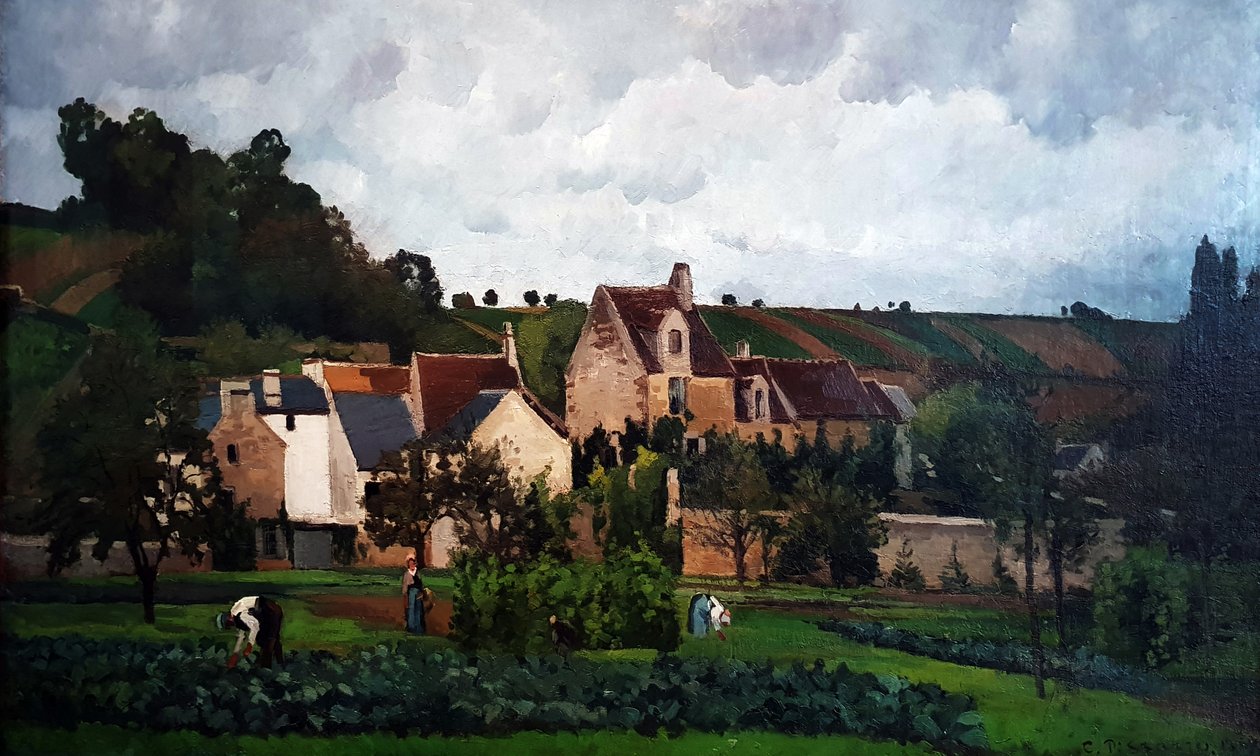 L’Hermitage à Pontoise av Camille Jacob Pissarro