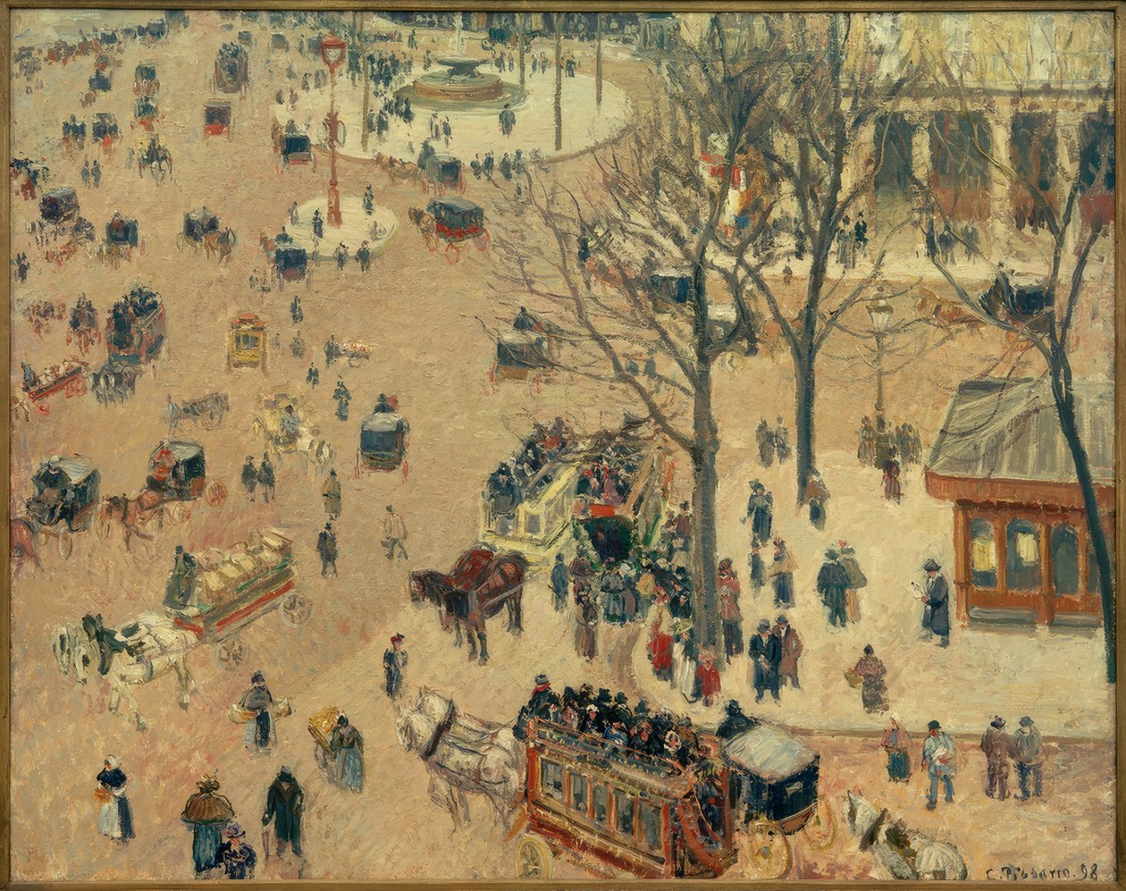 Franska teatertorget av Camille Jacob Pissarro