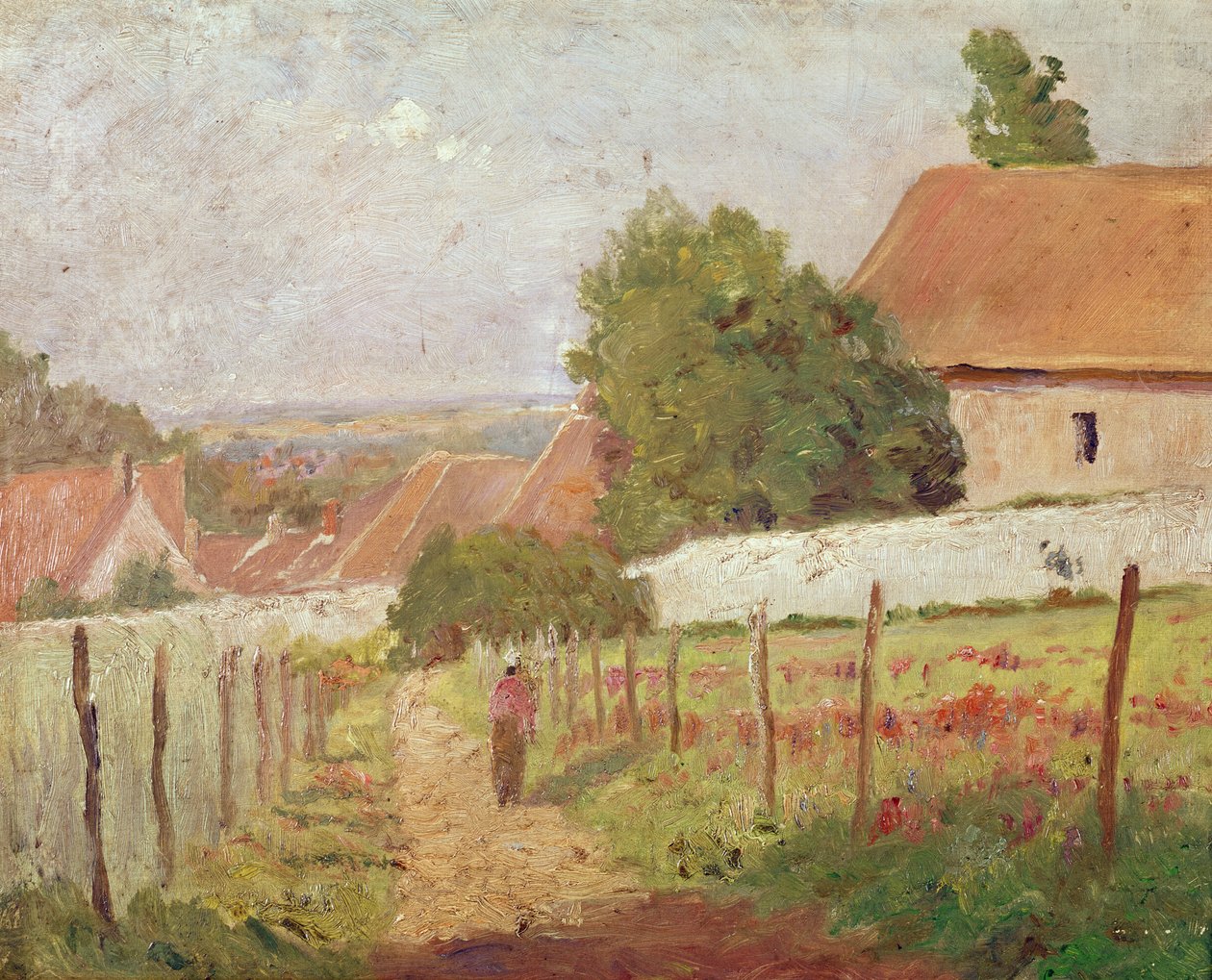 Ile de France landskap av Camille Jacob Pissarro