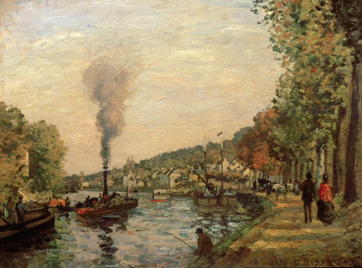 Flodscen, 1871 av Camille Jacob Pissarro