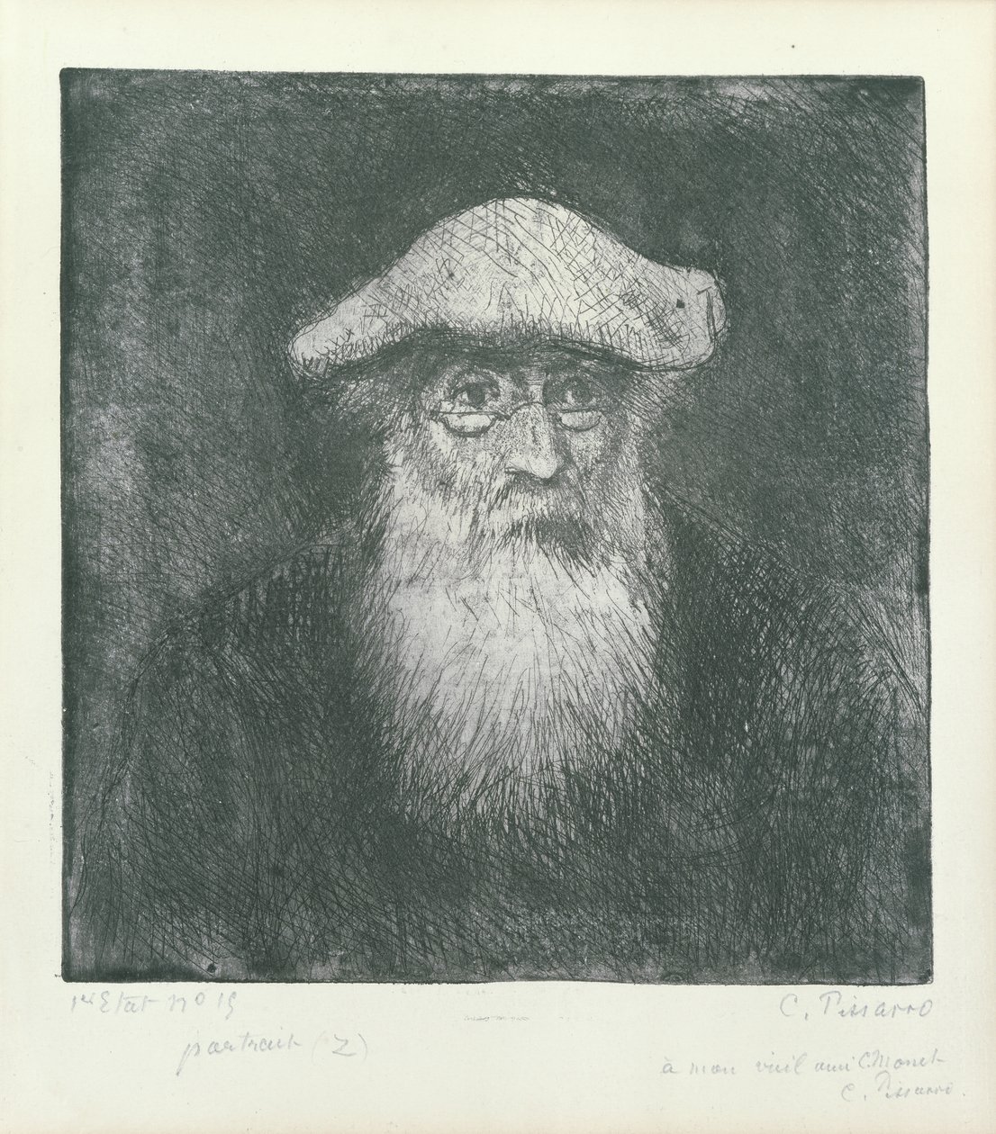 Självporträtt av Camille Jacob Pissarro