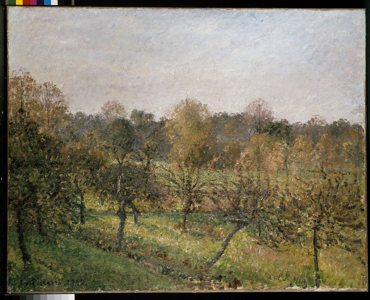 Solnedgång vid Eragny, 1902 av Camille Jacob Pissarro