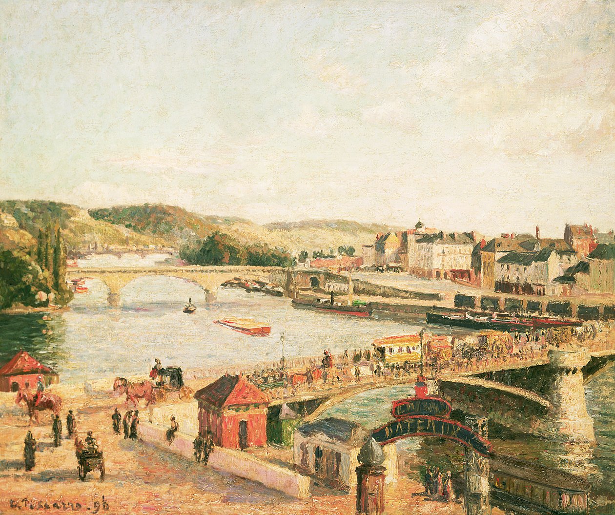 Solsken i Rouen, 1896 av Camille Jacob Pissarro