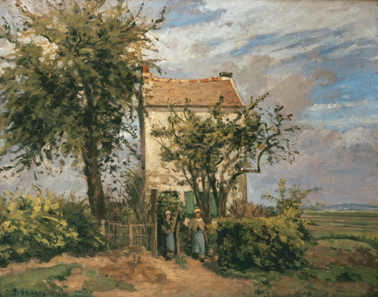 Vägen till Rueil av Camille Jacob Pissarro