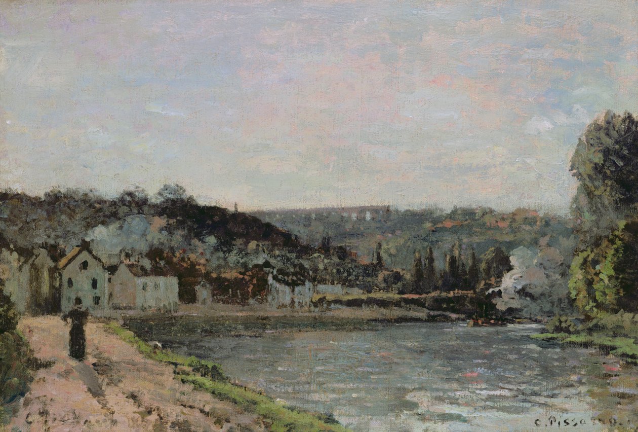 Seinen vid Bougival, 1871 av Camille Jacob Pissarro